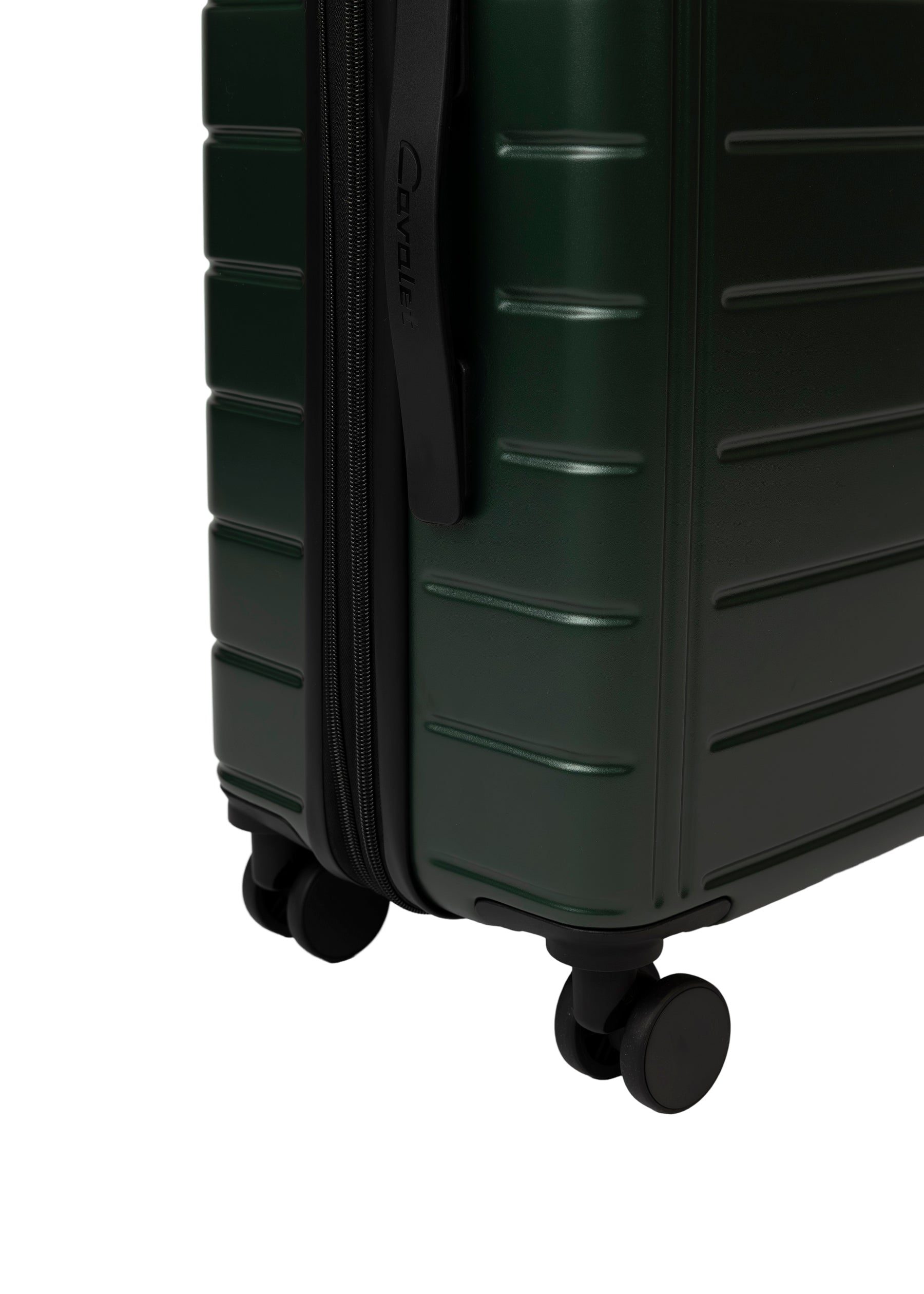 Cavalet Brantevik resväska i färgen dark green – hårdskal väska med fyra hjul och teleskophandtag