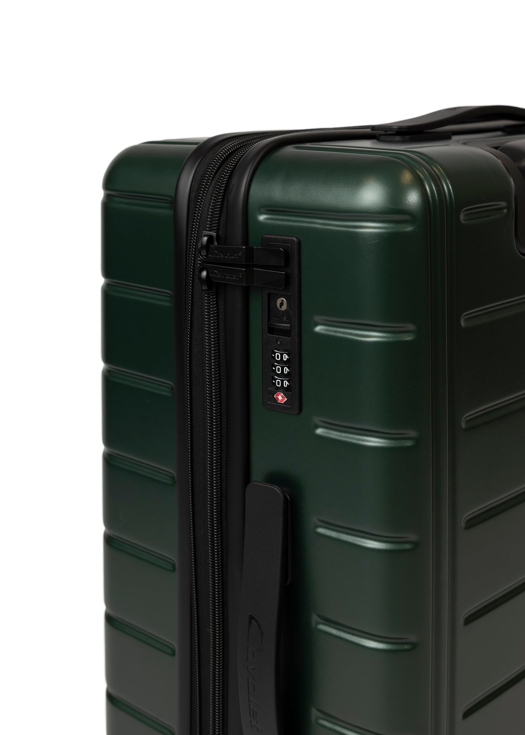 Cavalet Brantevik resväska i färgen dark green – hårdskal väska med fyra hjul och teleskophandtag